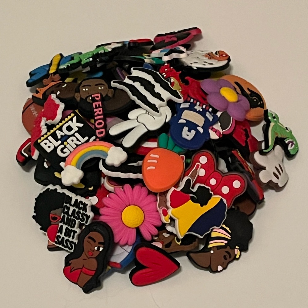 Croc charms $1 each. Comment below which ones you want and I will send them.